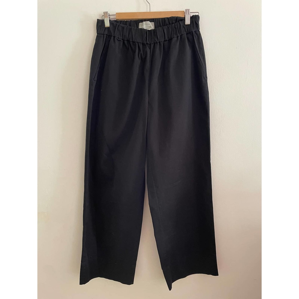 Everlane The Easy Pant Women's Black Cropped Cotton Pants Size 10 NEW No Tags
